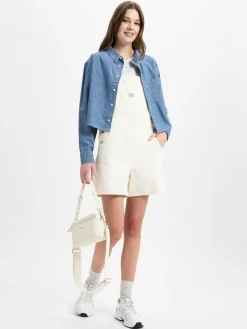 Levi's Hosen<Damen Latzhose weiß uni