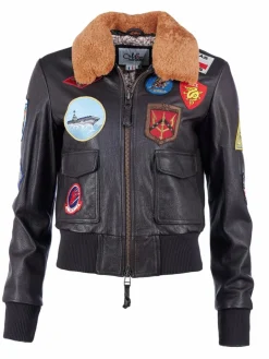 Damen Topgun Jacken & Westen>Damen Lederblouson