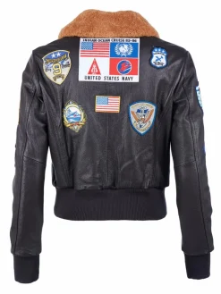 Damen Topgun Jacken & Westen>Damen Lederblouson