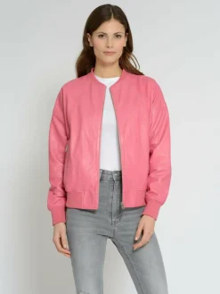 Maze Jacken & Westen<Damen Lederblouson pink uni