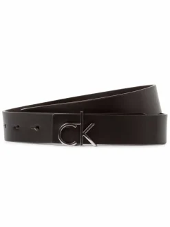 Calvin Klein Gürtel<Damen Ledergürtel schwarz uni