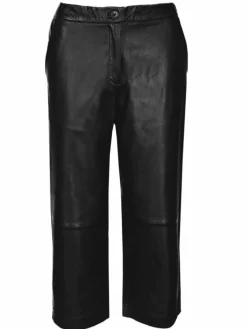 JCC Hosen<Damen Lederhose schwarz uni