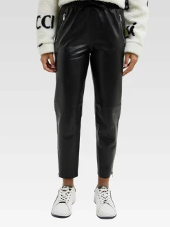 Damen Carlo Colucci Hosen>Damen Lederhose - Demichiel