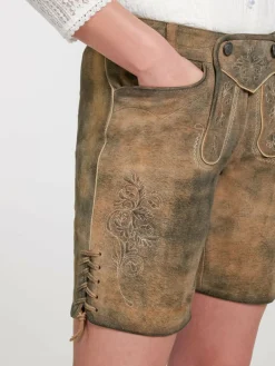 Spieth & Wenksy Hosen<Damen Lederhose - Portal braun meliert