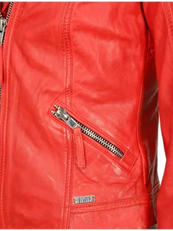 Mustang Jacken & Westen<Damen Lederjacke rot uni