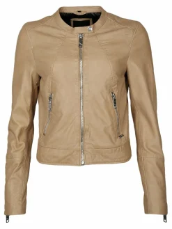 Maze Jacken & Westen<Damen Lederjacke beige uni