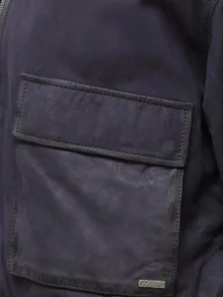 Maze Jacken & Westen<Damen Lederjacke blau uni