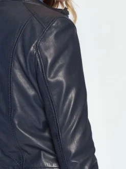 Maze Jacken & Westen<Damen Lederjacke blau uni