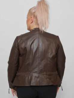 JCC Jacken & Westen<Damen Lederjacke bordeaux uni