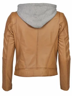 Mustang Jacken & Westen<Damen Lederjacke cognac uni