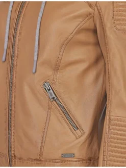 Mustang Jacken & Westen<Damen Lederjacke cognac uni