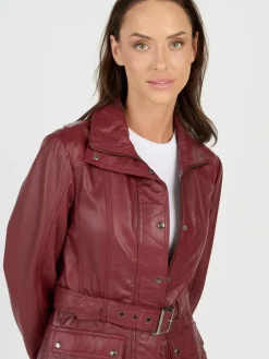 Damen JCC Jacken & Westen>Damen Lederjacke