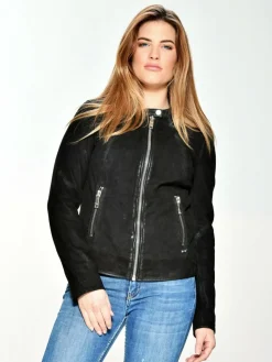 Maze Jacken & Westen<Damen Lederjacke schwarz uni