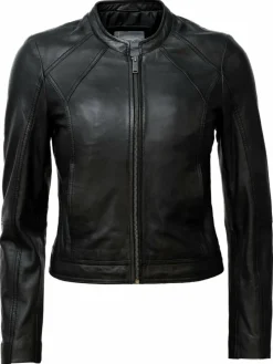 JCC Jacken & Westen<Damen Lederjacke schwarz uni