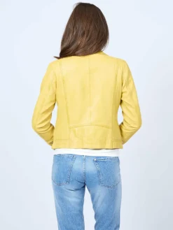 Mustang Jacken & Westen<Damen Lederjacke gelb uni