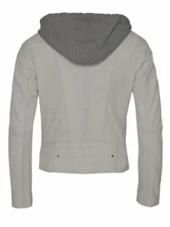 Maze Blazer<Damen Lederjacke hellgrau uni