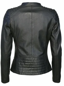 Mustang Jacken & Westen<Damen Lederjacke schwarz uni
