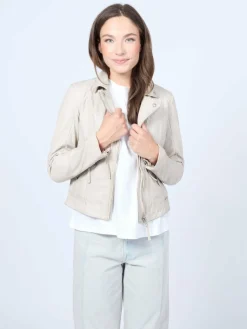 Mustang Jacken & Westen<Damen Lederjacke beige uni