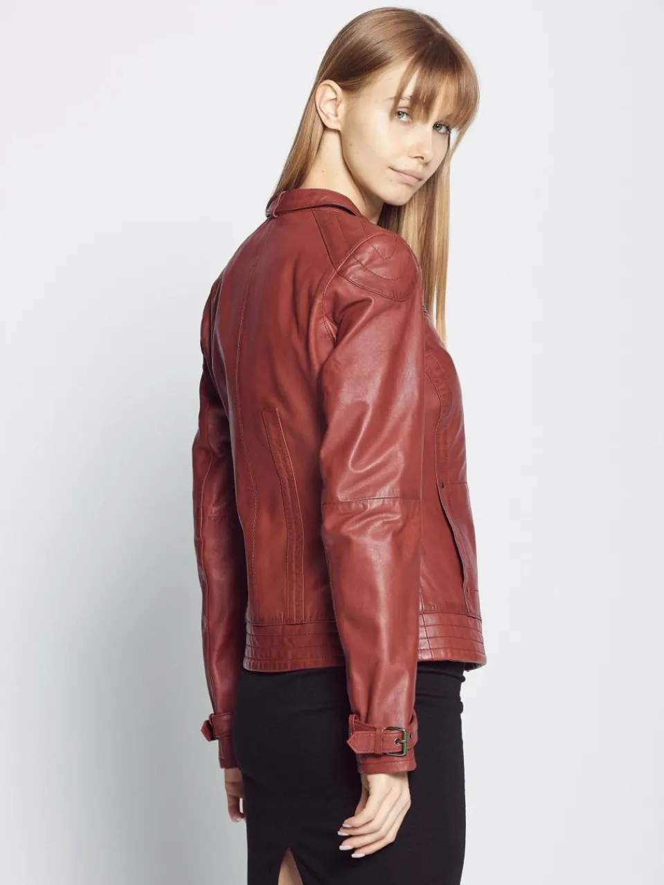 Mustang Jacken & Westen<Damen Lederjacke rot uni