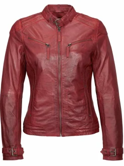Mustang Jacken & Westen<Damen Lederjacke rot uni