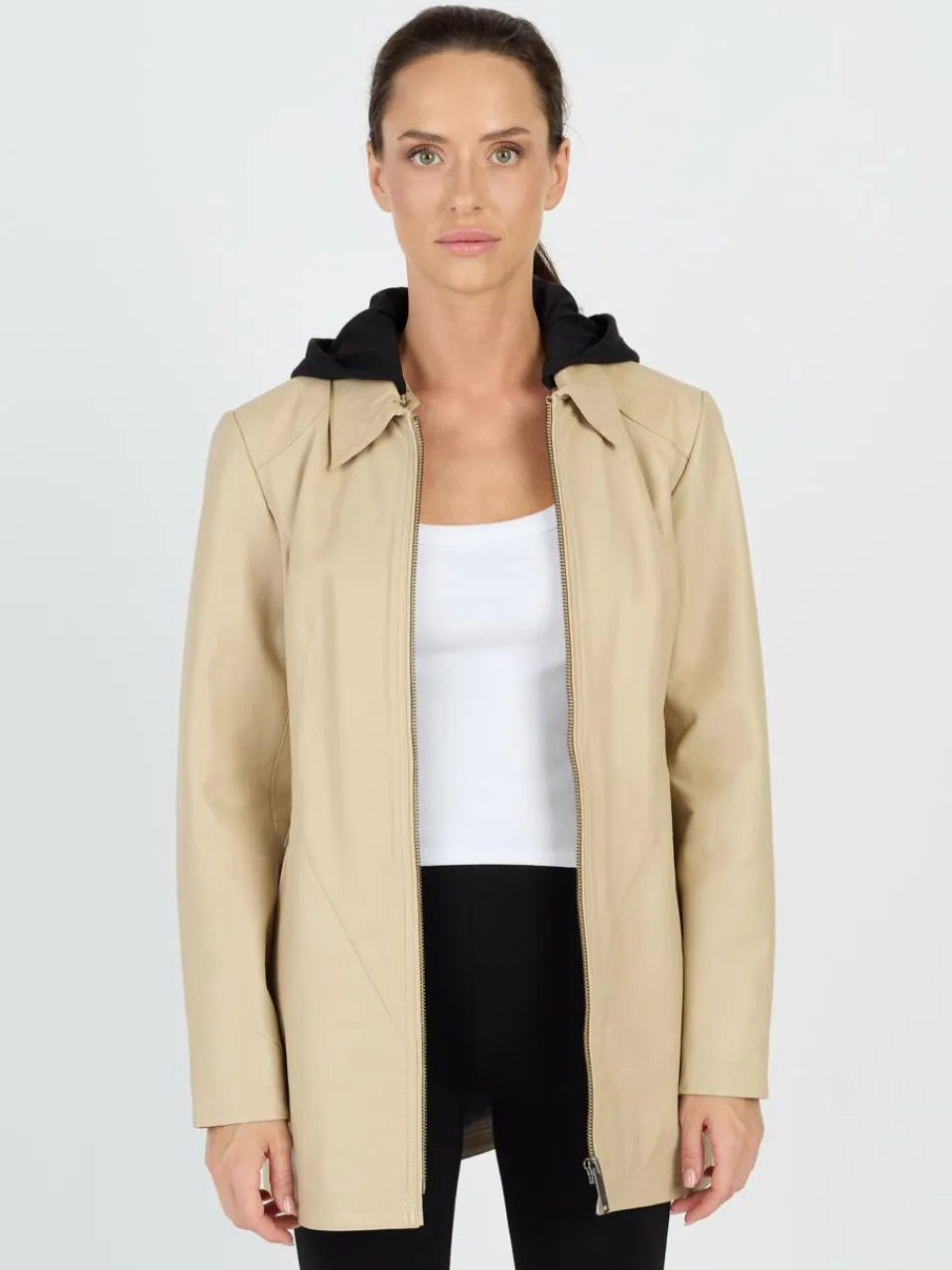 Damen JCC Jacken & Westen>Damen Lederjacke