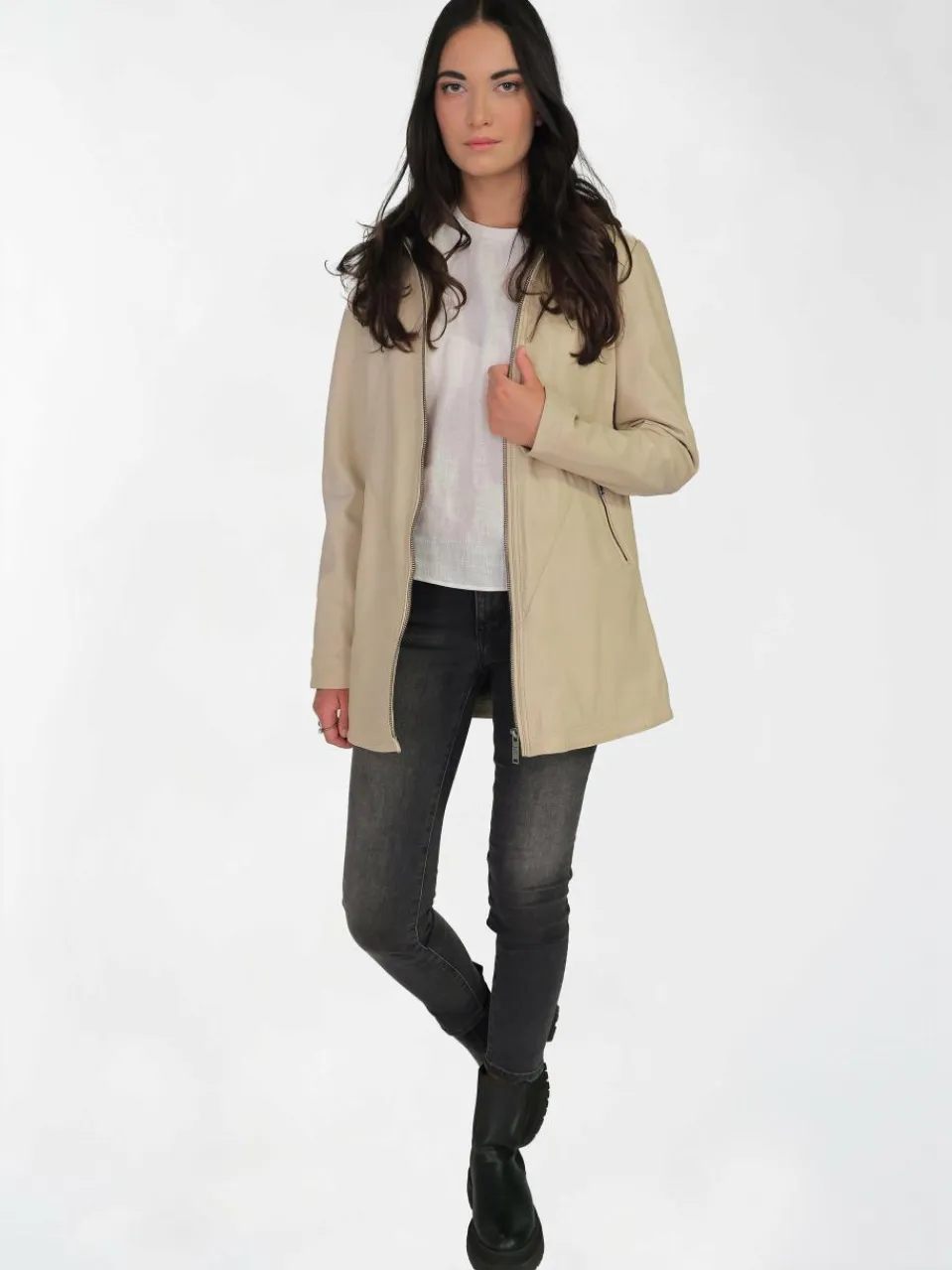 Damen JCC Jacken & Westen>Damen Lederjacke