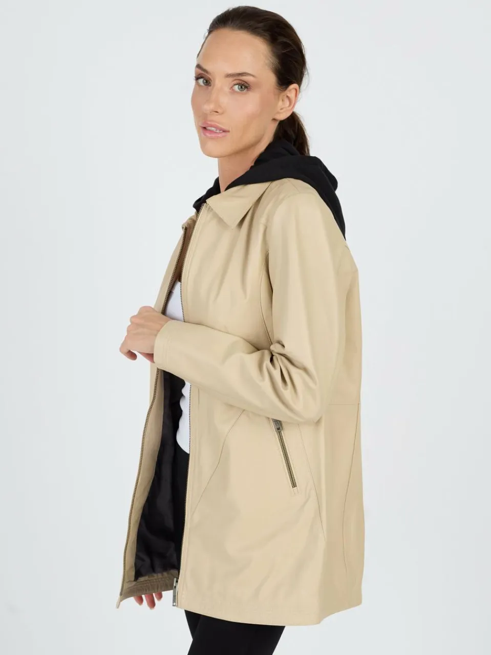 Damen JCC Jacken & Westen>Damen Lederjacke