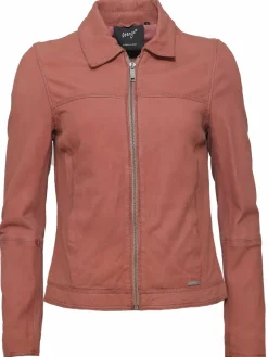 Maze Jacken & Westen<Damen Lederjacke rosa uni