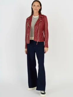 JCC Jacken & Westen<Damen Lederjacke rot uni