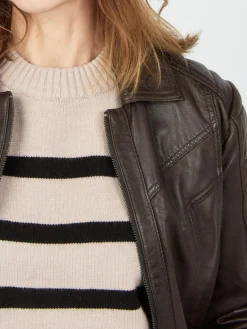 JCC Jacken & Westen<Damen Lederjacke kastanie uni