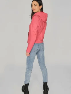 Maze Jacken & Westen<Damen Lederjacke koralle uni