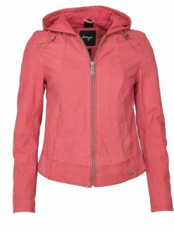 Maze Jacken & Westen<Damen Lederjacke koralle uni