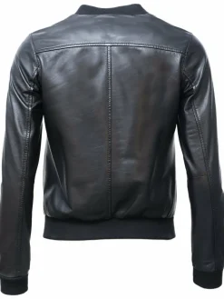 Mustang Jacken & Westen<Damen Lederjacke schwarz uni