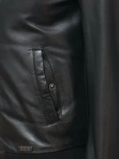 Mustang Jacken & Westen<Damen Lederjacke schwarz uni