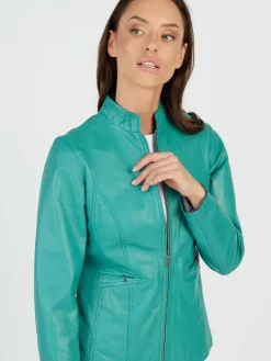 Damen JCC Jacken & Westen>Damen Lederjacke