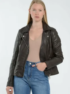 Damen Maze Jacken & Westen>Damen Lederjacke