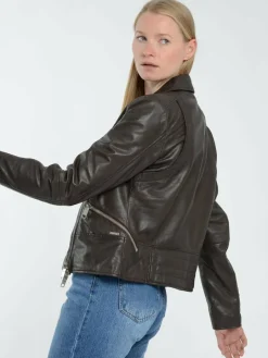 Damen Maze Jacken & Westen>Damen Lederjacke
