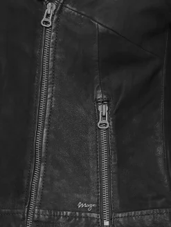 Maze Jacken & Westen<Damen Lederjacke schwarz uni