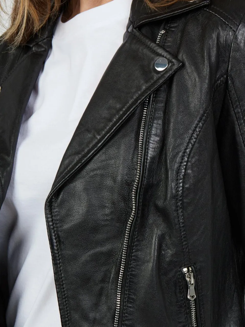 Damen JCC Jacken & Westen>Damen Lederjacke