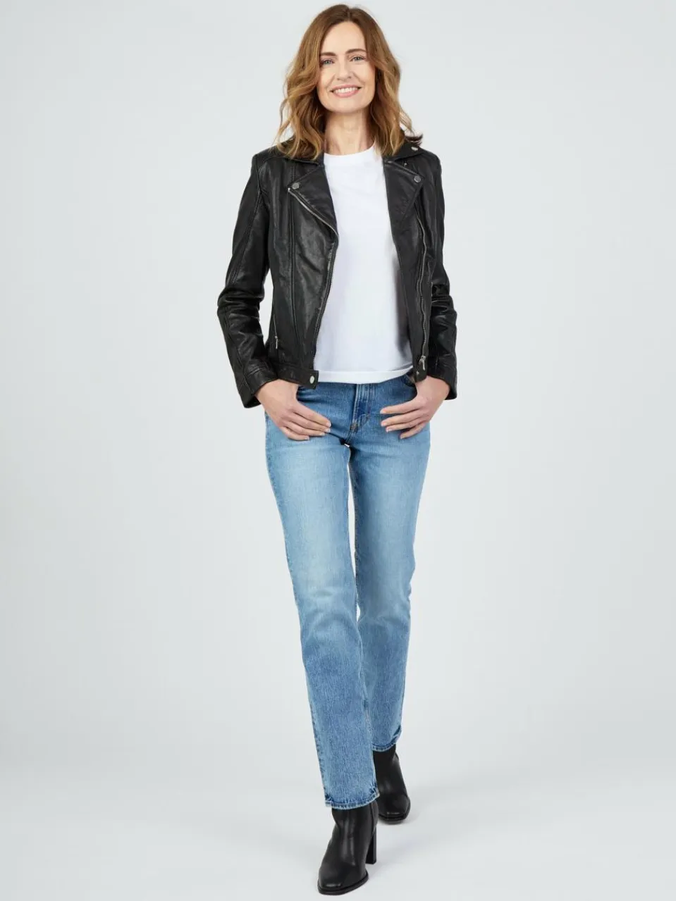 Damen JCC Jacken & Westen>Damen Lederjacke