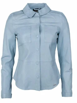 Maze Jacken & Westen<Damen Lederjacke blau uni