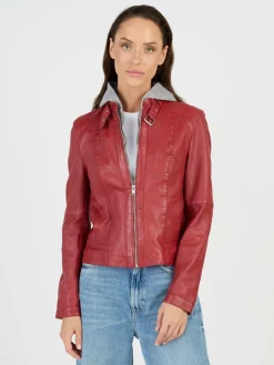 JCC Jacken & Westen<Damen Lederjacke rot uni