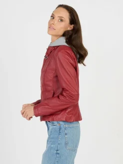 JCC Jacken & Westen<Damen Lederjacke rot uni
