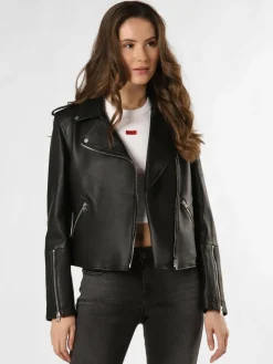 HUGO Jacken & Westen<Damen Lederjacke - Lujana schwarz uni