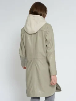 Maze Jacken & Westen<Damen Ledermantel grau uni