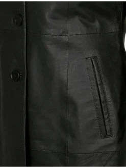 JCC Jacken & Westen<Damen Ledermantel schwarz uni