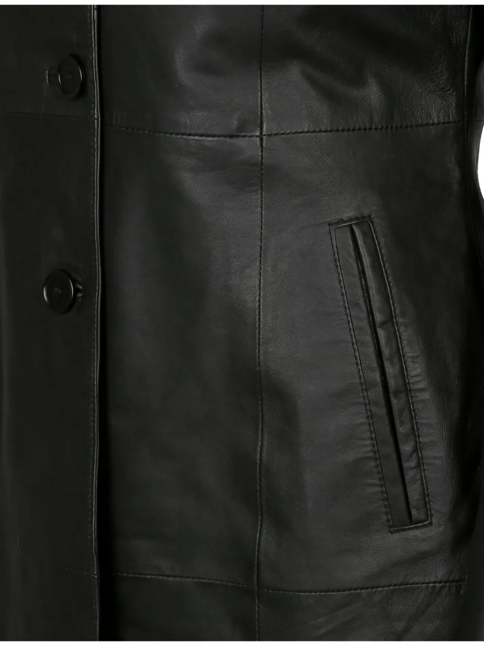 JCC Jacken & Westen<Damen Ledermantel schwarz uni