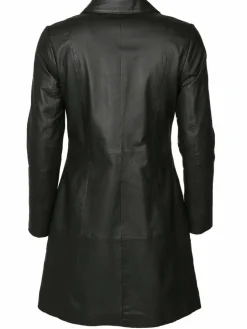 JCC Jacken & Westen<Damen Ledermantel schwarz uni