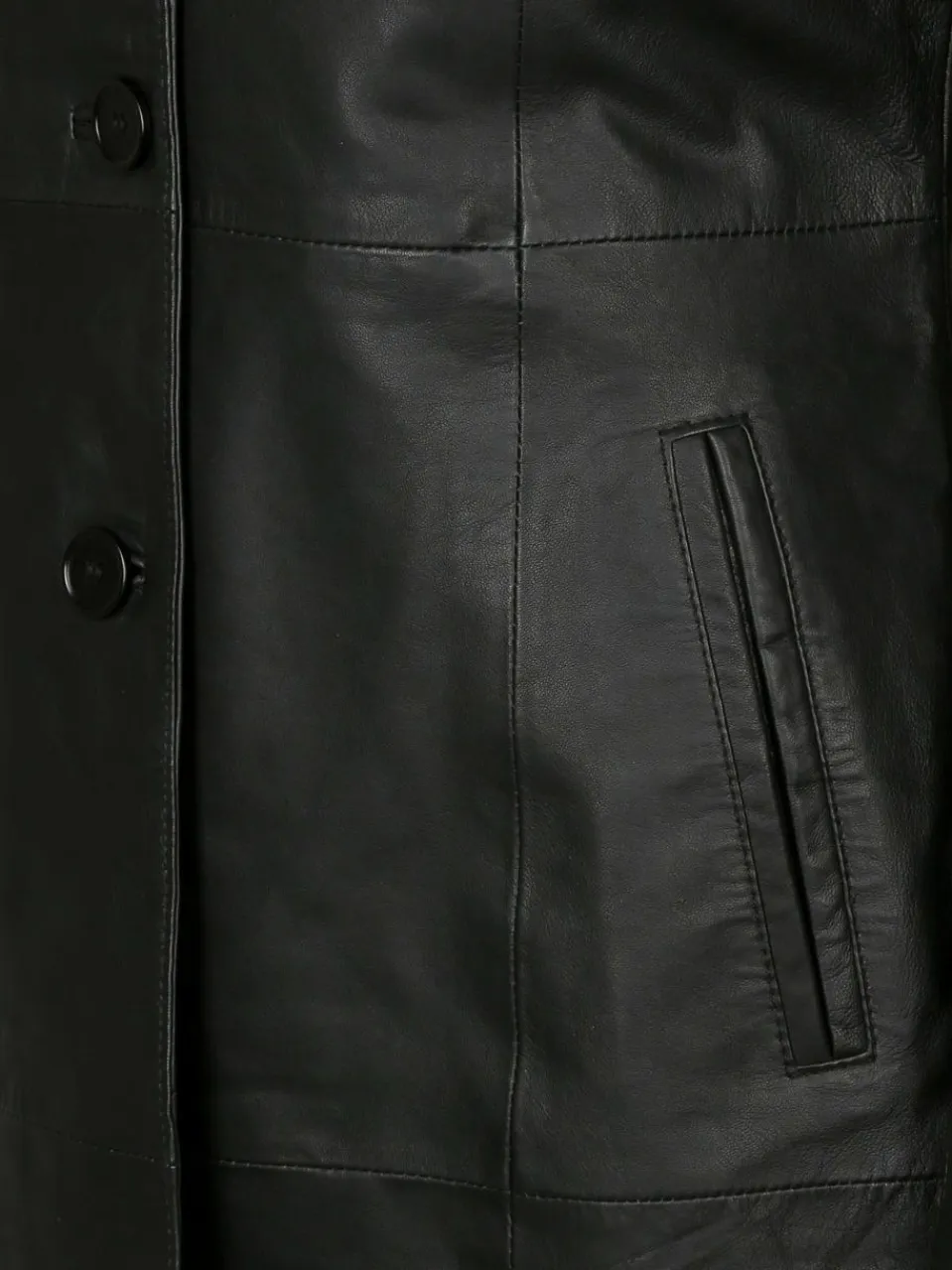 JCC Jacken & Westen<Damen Ledermantel schwarz uni