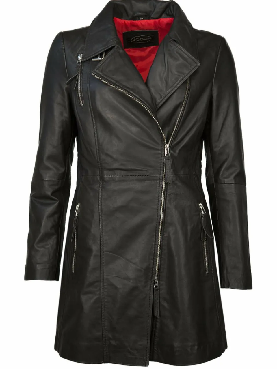 JCC Jacken & Westen<Damen Ledermantel schwarz uni